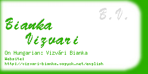 bianka vizvari business card